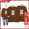 Áo Sweater Gia đình Familylove - Mẫu Áo Sweater Family Hình Gấu Chất Nỉ Da Cá Cotton 100% - 3 Màu Trắng - Đỏ - Vàng Be