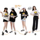 Áo thun nữ tay lỡ phông form rộng dáng Unisex - Mẫu Vịt B.Ducky Chất Cotton 100%