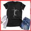 Áo thun phông nam nữ form rộng Familylove - Mẫu áo Unisex Chữ Blessed cách điệu chất Cotton 100% cao cấp