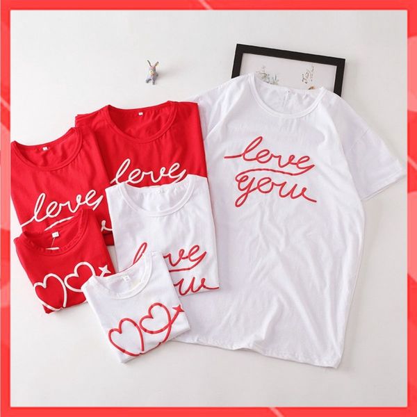 Áo gia đình - Đồng phục gia đình đẹp  (Có hình thật + Logo thương hiệu)  Chữ LoveYou họa tiết phi thuyền