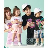 Áo gia đình Familylove - đồ gia đình họa tiết gấu dâu LOTSO đáng yêu chất liệu cotton 100% cao cấp