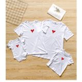 Áo gia đình Familylove - Mẫu Áo gia đình nét Vẽ icon trái Tim