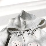 Áo Hoodie Gia đình Familylove - Mẫu Áo Hoodie Family In Hình Chú Gấu Nhỏ Xinh Xắn NI Chất Nỉ Da Cá Cotton 100%