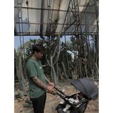 Áo gia đình Familylove - đồ gia đình phom rộng Mimi xanh rêu chất liệu 100% cotton bốn chiều form rộng