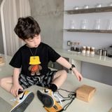 Bộ quần áo gia đình Familylove - set bộ quần áo gia đình họa tiết gấu đội mũ đáng yêu chất liệu cotton 100% co giãn