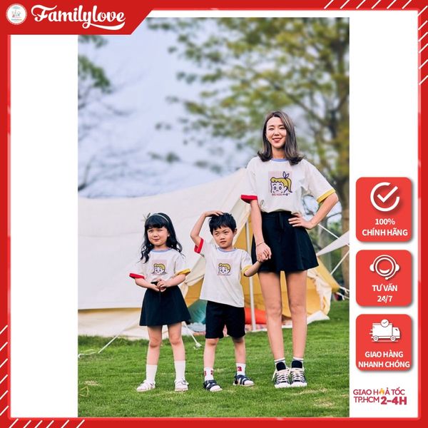Áo gia đình - Đồng phục gia đình Familylove  (Có hình+video + Logo thương hiệu)  BIG KID