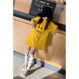 Váy bé gái Familylove - Váy cho bé gái họa tiết mặt cười Drew năng động chất liệu cotton 100% co giãn mềm mịn