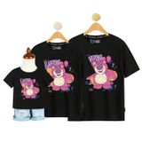 Áo gia đình Familylove - đồ gia đình họa tiết gấu dâu LOTSO đáng yêu chất liệu cotton 100% cao cấp