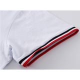 Áo Gia Đình Có Cổ Familylove - Đồng Phục Gia Đình Polo Đơn Giản Cổ Phối Sọc Viền Đỏ Xanh Chất Da Cá Cao Cấp
