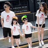 Áo gia đình Familylove - Mẫu Bắn Tim màu Đỏ chất Cotton 100% rất đẹp