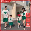 Áo Gia Đình Familylove - Mẫu Áo Đồng Phục Gia Đình Họa Tiết Hình Trái Tim Laima Paris Chất Liệu Cotton 100% Co Giãn