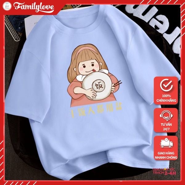 Áo thun nữ tay lỡ form rộng dáng Unisex - Mẫu Cô gái mlem Cotton 100% 6 màu nổi đẹp