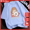 Áo thun nữ tay lỡ form rộng dáng Unisex - Mẫu Cô gái mlem Cotton 100% 6 màu nổi đẹp