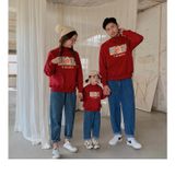 Áo Gia đình Thu Đông Familylove - Mẫu Áo Sweater Family In Hình Chú Hổ Tigger Xinh Xắn  Chất Nỉ Da Cá Cotton 100%