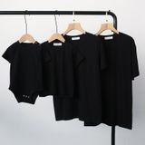 Áo gia đình Familylove - đồ gia đình họa tiết basic chất liệu cotton 100% co giãn cao cấp