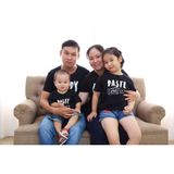 Áo gia đình Familylove - Đồng phục gia đình họa tiết chữ Copy Paste chất liệu cotton 100% cao cấp siêu mát