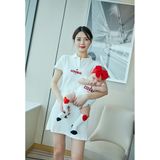 Áo gia đình cổ trụ Familylove - Đồng phục gia đình polo họa tiết chữ ETERNAL chất Da Cá cao cấp siêu mềm mịn