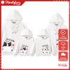 Áo Hoodie Gia Đình Familylove - Mẫu Áo Gia Đình In Họa Tiết Mèo Đáng Yêu Just You One Love Chất Nỉ Da Cá Cotton 100%