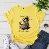Áo thun phông nam nữ form rộng Familylove - Mẫu áo Unisex nữ  Cotton 100% cao cấp Con Lười Rất bận Very Busy
