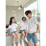 Áo gia đình Familylove - đồ gia đình có cổ Polo Rich,Bonny,Happy,Pretty chất liệu cotton 100 cao cấp