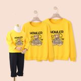 Áo Sweater Gia Đình Familylove - Mẫu Áo Gia Đình Sweater Họa Tiết Gấu Đáng Yêu Howler Chất Nỉ Da Cá Cotton 100%