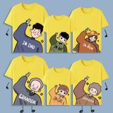 Áo gia đình Familylove - đồ gia đình chibi I'm Dad,i'm Mom,i'm Boy,i'm Girl chất liệu cotton 100% co giãn