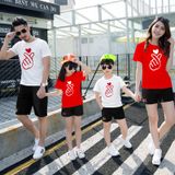 Áo gia đình Familylove - Mẫu Bắn Tim màu Đỏ chất Cotton 100% rất đẹp
