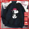 Áo Sweater Nữ form rộng Cotton Nỉ da cá (Kèm hình thật chất áo có Logo Thương hiệu) Chú chó dễ thương