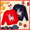 Áo dài tay cho bé Familylove - Áo Sweater bé trai bé gái In hình chú tuần lộc noel Chất Cotton 100% Cao Cấp
