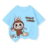 Áo thun cho bé Familylove - Áo phông cộc tay cổ tròn in hình LABUBU độc đáo nhiều màu sắc Chất liệu cotton 100% Size đại