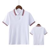 Áo Gia Đình Có Cổ Familylove - Đồng Phục Gia Đình Polo Đơn Giản Cổ Phối Sọc Viền Đỏ Xanh Chất Da Cá Cao Cấp