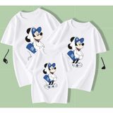 Áo gia đình Familylove - Mẫu Áo Đồng phục gia đình Họa Tiết Chuột Mickey Đáng Yêu chất liệu cotton 100% co giãn
