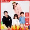 Áo Hoodie Gia Đình Familylove - Áo Gia Đình Hoodie Gia Đình Vịt Donald, Daisy, Little Baby Chất Nỉ Da Cá Cotton 100%