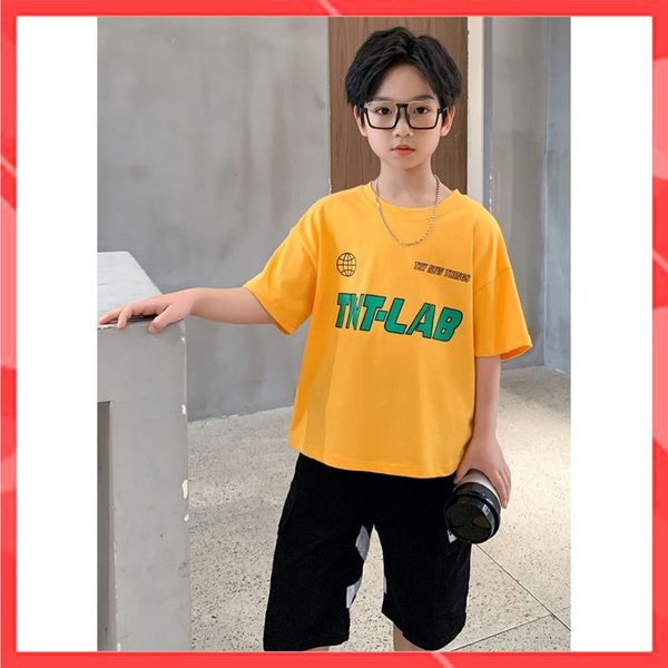 Bộ quần áo cho bé trai TNT LAB Size từ 9-45kg. Chuẩn shop - Tem hiệu Thun cotton 100% co giãn 4 chiều, mát, mịn