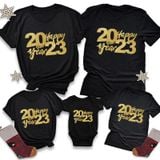 Áo gia đình Familylove - Set Áo gia đình Tết 2023 - Hello 2023 chất liệu cotton 100% cao cấp