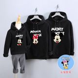 Áo Hoodie Gia Đình Familylove - Áo Hoodie Nón/Túi Mickey Mouse Dễ Thương Chất Liệu Nỉ Da Cá Cao Cấp