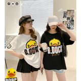 Áo thun nữ tay lỡ phông form rộng dáng Unisex - Mẫu Vịt B.Ducky Chất Cotton 100%
