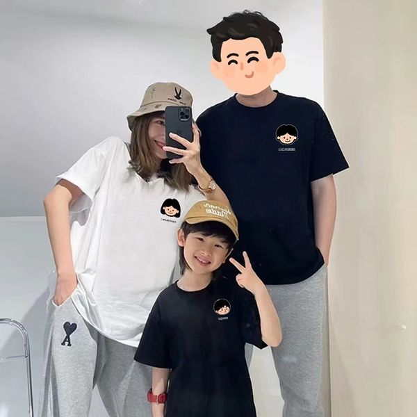 Áo gia đình Familylove - Set áo gia đình in họa tiết gia đình chibi đáng yêu chất liệu cotton 100% cao cấp