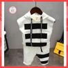 Bộ quần áo bé trai Familylove - Set quần áo có mũ không tay kẻ sọc trẻ em năng động chất cotton 100%  mềm mịn