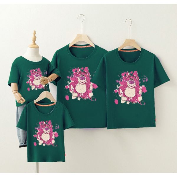 Áo gia đình Familylove - đồ gia đình họa tiết gấu dâu LOTSO đáng yêu chất liệu cotton 100% cao cấp