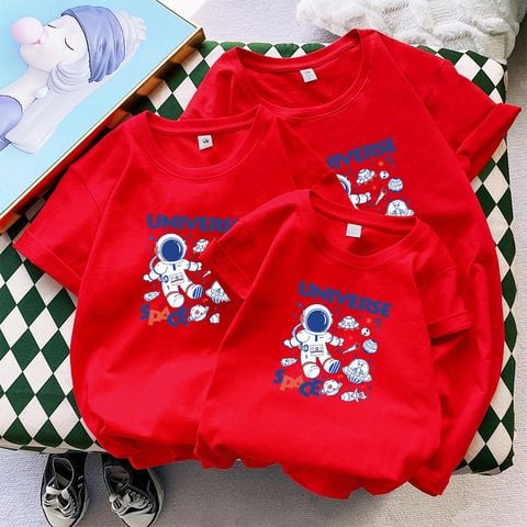 Áo gia đình Familylove - đồ gia đình họa tiết phi hành gia Universe Space chất liệu cotton 100%