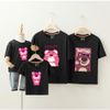 Áo gia đình Familylove - đồ gia đình họa tiết gấu dâu  LUCKY LOTSO đáng yêu chất liệu cotton 100% cao cấp