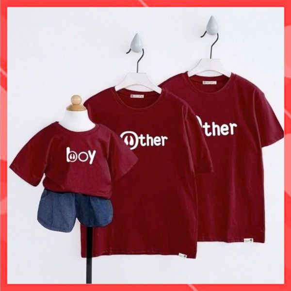 Áo Gia Đình - Đồng Phục Gia Đình Đẹp  (CÓ HÌNH THẬT + LOGO THƯƠNG HIỆU)  chữ Father Mother Baby Họa Tiết Bàn Chân