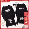 Áo Sweater Gia Đình Familylove - Áo Sweater Chữ DAD MAMA CUTE VERSION Chất Liệu Nỉ Da Cá Cao Cấp