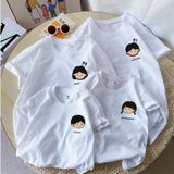Áo gia đình Familylove - đồ gia đình họa tiết Chibi đáng yêu I Am Father,Mother,Daughter,Son chất liệu cotton 100%