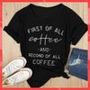 Áo thun phông nam nữ form rộng Familylove - Mẫu áo Unisex First Of All Coffee chất Cotton 100% cao cấp
