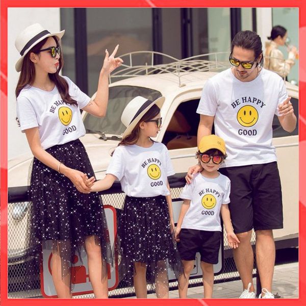 Áo gia đình - Đồng phục gia đình đẹp  (Có hình thật + Logo thương hiệu)  BE HAPPY GOOD