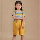 Bộ quần áo yếm cho bé gái - Vải đũi + Kaki cực xịn Size từ 9-40kg. Chuẩn shop - Logo thương hiệu