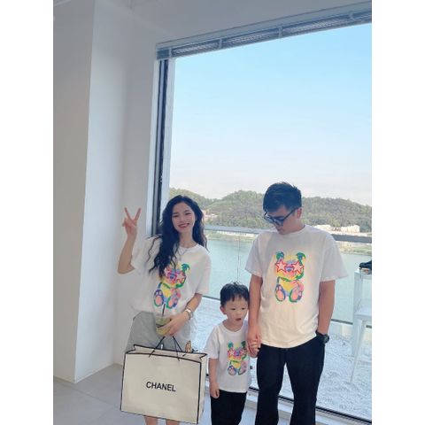 Áo Gia Đình Familylove - Mẫu Áo Đồng Phục Gia Đình Họa Tiết Gấu Papt Sắc Màu Đáng Yêu  Chất Liệu Cotton 100% Co Giãn