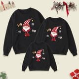 Áo Gia Đình Thu Đông Familylove -Mẫu Gia Đình Sweater Họa Tiết Ông Già Noel Ho Ho Chất Liệu Nỉ Da Cá Cao Cấp